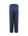 Emporio Armani Elegant Linen Blue Trousers for Men