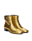 Saint Laurent Gold Leather Boot
