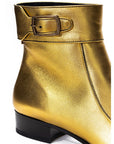 Saint Laurent Gold Leather Boot