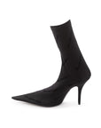 Balenciaga Elegant Black Spandex Statement Boots