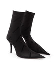 Balenciaga Elegant Black Spandex Statement Boots