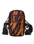 Dolce & Gabbana Multicolor Tiger Print Nylon Logo Cross Body Bag