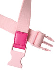 Dolce & Gabbana Pink Canvas Stretch Plastic Buckle Women Belt