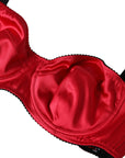 Dolce & Gabbana Bordeaux Silk Stretch Balconcino Bra Underwear