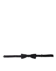 Dolce & Gabbana Black Silk Adjustable Neck Men Bow Tie