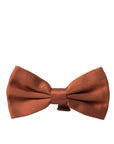 Dolce & Gabbana Brown Silk Adjustable Neck Men Bow Tie
