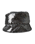 Dolce & Gabbana Silver Sequined Nylon Bucket Hat Men