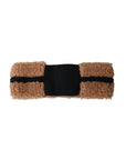 Dolce & Gabbana Brown Black Fleece Wool Head Band Hat Men