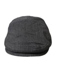 Dolce & Gabbana Gray Herringbone Crown Newsboy Hat Men