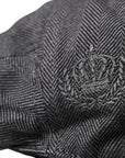 Dolce & Gabbana Gray Herringbone Crown Newsboy Hat Men