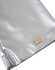 Dolce & Gabbana Silver Spandex Logo Elbow Length Gloves