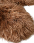 Dolce & Gabbana Brown Cashmere Knitted Fur Mid Arm Mitten Gloves