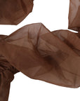Dolce & Gabbana Brown Nylon Finger Less Elbow Long Arms Gloves