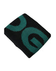 Dolce & Gabbana Black Green Wool Logo