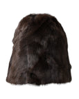 Dolce & Gabbana Brown Weasel Fur Womens Cashmere Hat Beanie