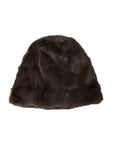Dolce & Gabbana Brown Weasel Fur Womens Cashmere Hat Beanie