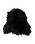 Dolce & Gabbana Black Faux Fur Womens Bucket Hat