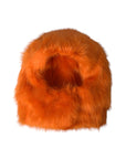 Dolce & Gabbana Orange Faux Fur Whole Head Wrap Hat