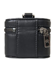 Dolce & Gabbana Black DG Logo Leather Silver Metal Airpods Case