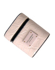 Dolce & Gabbana Light Pink Leather Metal Logo Plaque Airpods Case