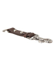 Dolce & Gabbana Brown Plain Leather Silver Brass Keyring Holder Keychain