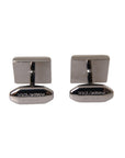 Dolce & Gabbana Silver Plated Brass Pin Crystal Cufflinks