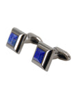 Dolce & Gabbana Silver Plated Brass Pin Crystal Cufflinks