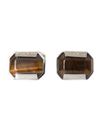Dolce & Gabbana Silver Plated Brass Pin Crystal Cufflinks