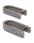 Dolce & Gabbana Silver Plated Metal Brass Pin Men Cufflinks