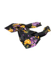 Dolce & Gabbana Black Floral Applique Silk Women Headband Diadem
