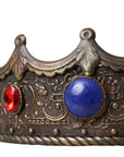 Dolce & Gabbana Bronze Brass Multicolor Crystal Crown Tiara Hat