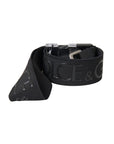 Dolce & Gabbana Black Polyester Stretch Logo Print Bag Shoulder Strap