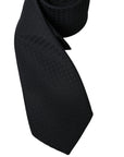 Dolce & Gabbana Black 100% Silk Adjustable Necktie Face Mask