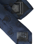Dolce & Gabbana Dark Blue Logo 100% Silk Adjustable Tie