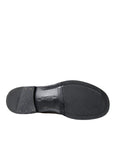 Dolce & Gabbana Black Horse Leather Derby Men Dress Shoes