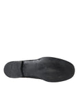 Dolce & Gabbana Black Leather Derby Formal Dress Men Shoes