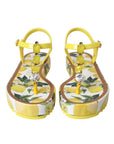 Dolce & Gabbana Yellow Lemon Beachwear Flats Sandals Shoes