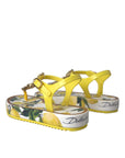 Dolce & Gabbana Yellow Lemon Beachwear Flats Sandals Shoes