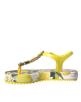 Dolce & Gabbana Yellow Lemon Beachwear Flats Sandals Shoes