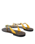 Dolce & Gabbana Multicolor Crystal Sandals Flip Flops Shoes