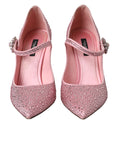 Dolce & Gabbana Pink Strass Crystal Heels Pumps Shoes