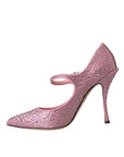 Dolce & Gabbana Pink Strass Crystal Heels Pumps Shoes
