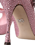 Dolce & Gabbana Pink Strass Crystal Heels Pumps Shoes