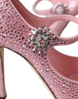 Dolce & Gabbana Pink Strass Crystal Heels Pumps Shoes