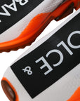 Dolce & Gabbana Black White Orange Slip On Sorrento Sneakers Shoes