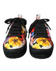 Dolce & Gabbana Multicolor Canvas Floral Espadrilles Sneakers Shoes