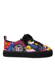 Dolce & Gabbana Multicolor Canvas Floral Espadrilles Sneakers Shoes