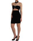 Dolce & Gabbana Black Cut Out Sleeveless Bodycon Mini Dress