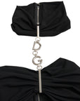 Dolce & Gabbana Black Cut Out Sleeveless Bodycon Mini Dress