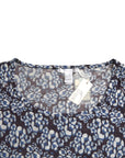 Just Cavalli Blue Floral Lace Long Sleeves Top Underwear Blouse